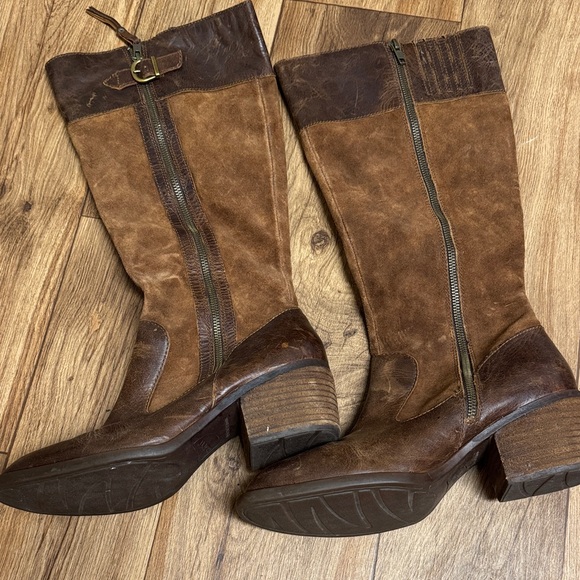 Born Shoes - Born Two-Tone Brown Heeled Boots